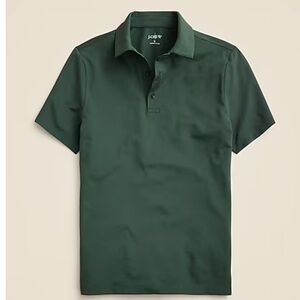 J. Crew Performance Pique Polo Shirt Dark Green Large